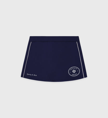 Sporty & Rich Eden Crest Court Skirt - Navy/White