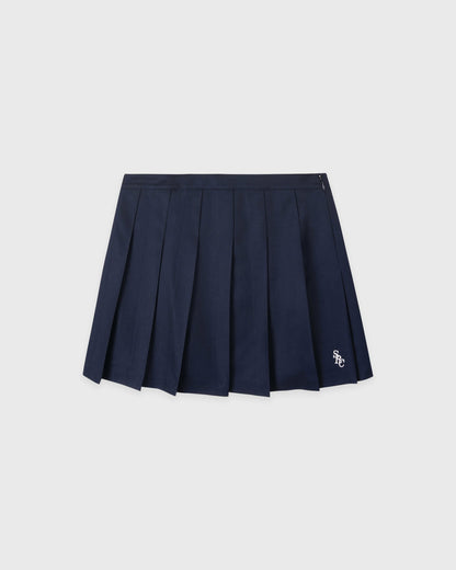 Sporty & Rich SRC Wool School Skirt - Navy/Ecru