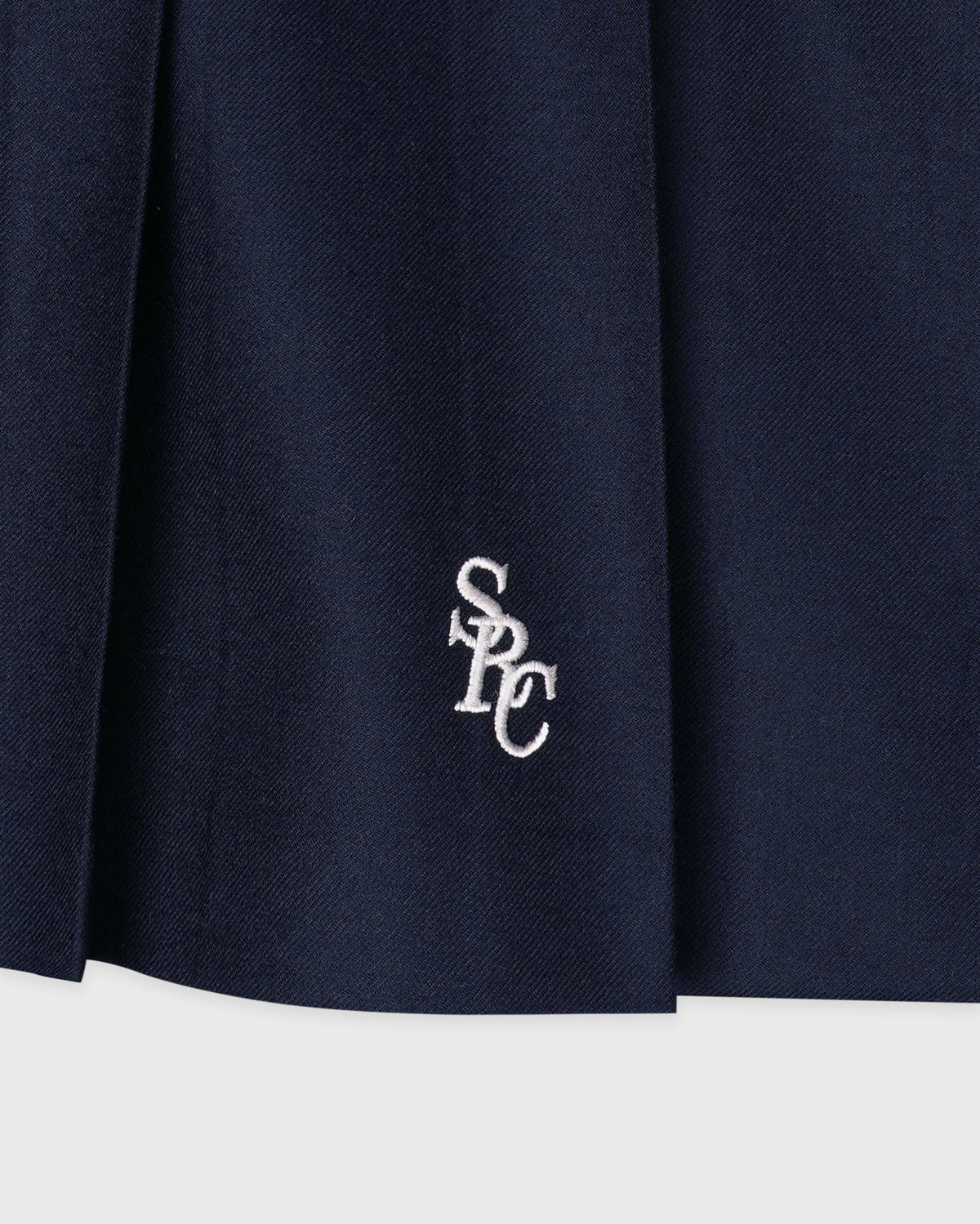 Sporty & Rich SRC Wool School Skirt - Navy/Ecru