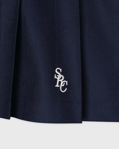 Sporty & Rich SRC Wool School Skirt - Navy/Ecru