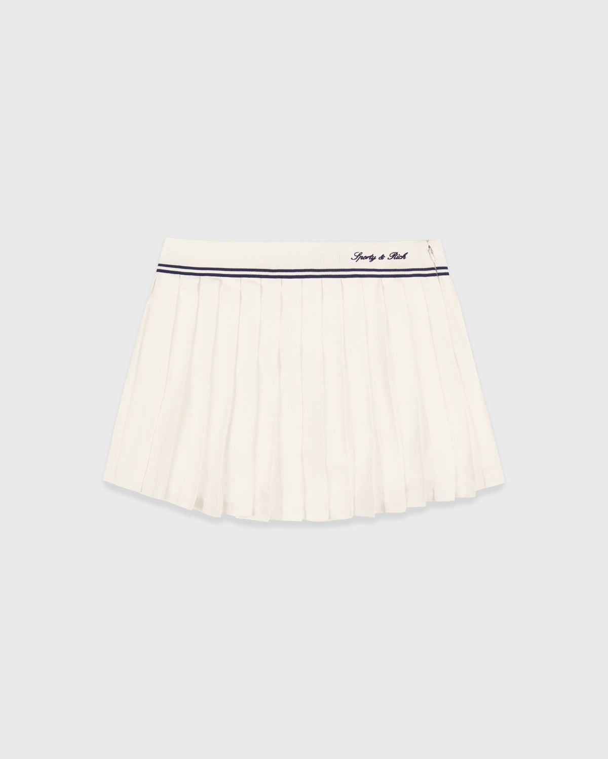 Sporty & Rich Signature Logo Abigail Skirt - Ecru/Navy