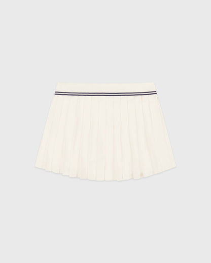 Sporty & Rich Signature Logo Abigail Skirt - Ecru/Navy