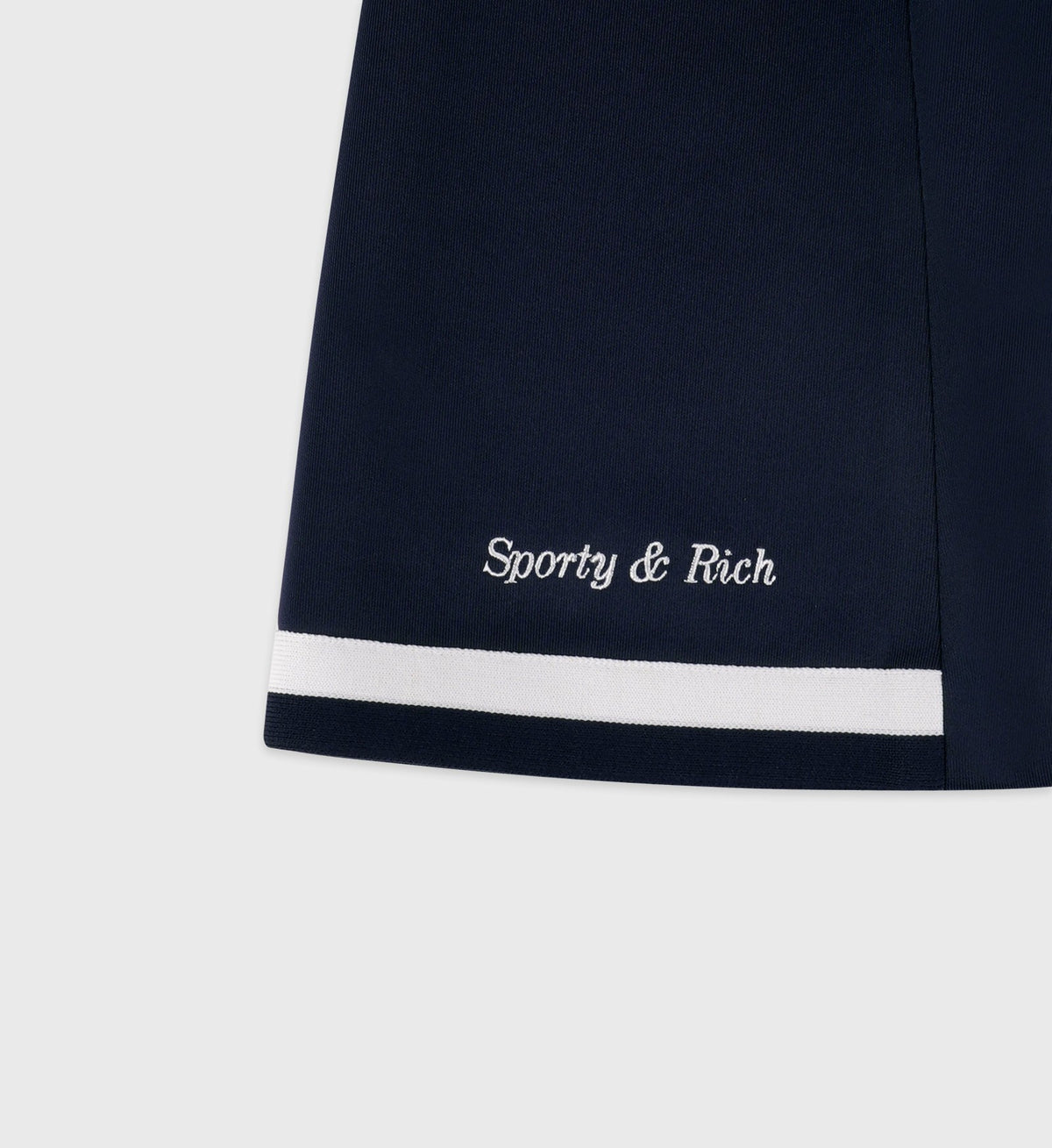 Sporty & Rich Eden Crest Embroidered Mila Skirt - Navy/White