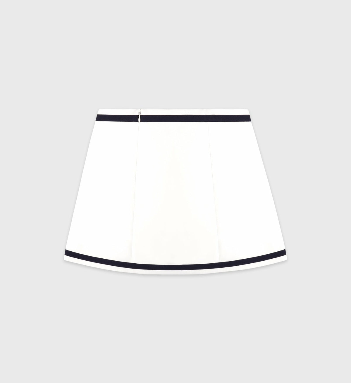 Sporty & Rich Eden Crest Embroidered Mila Skirt - White/Navy