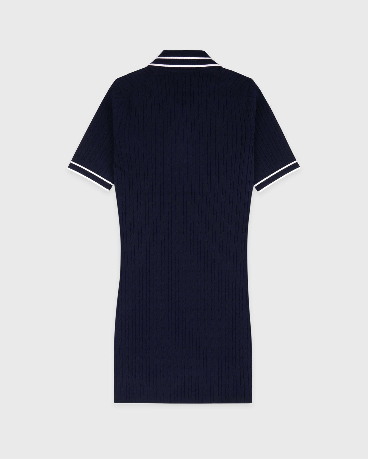Sporty & Rich Signature Logo Mini Cable Dress - Navy/White