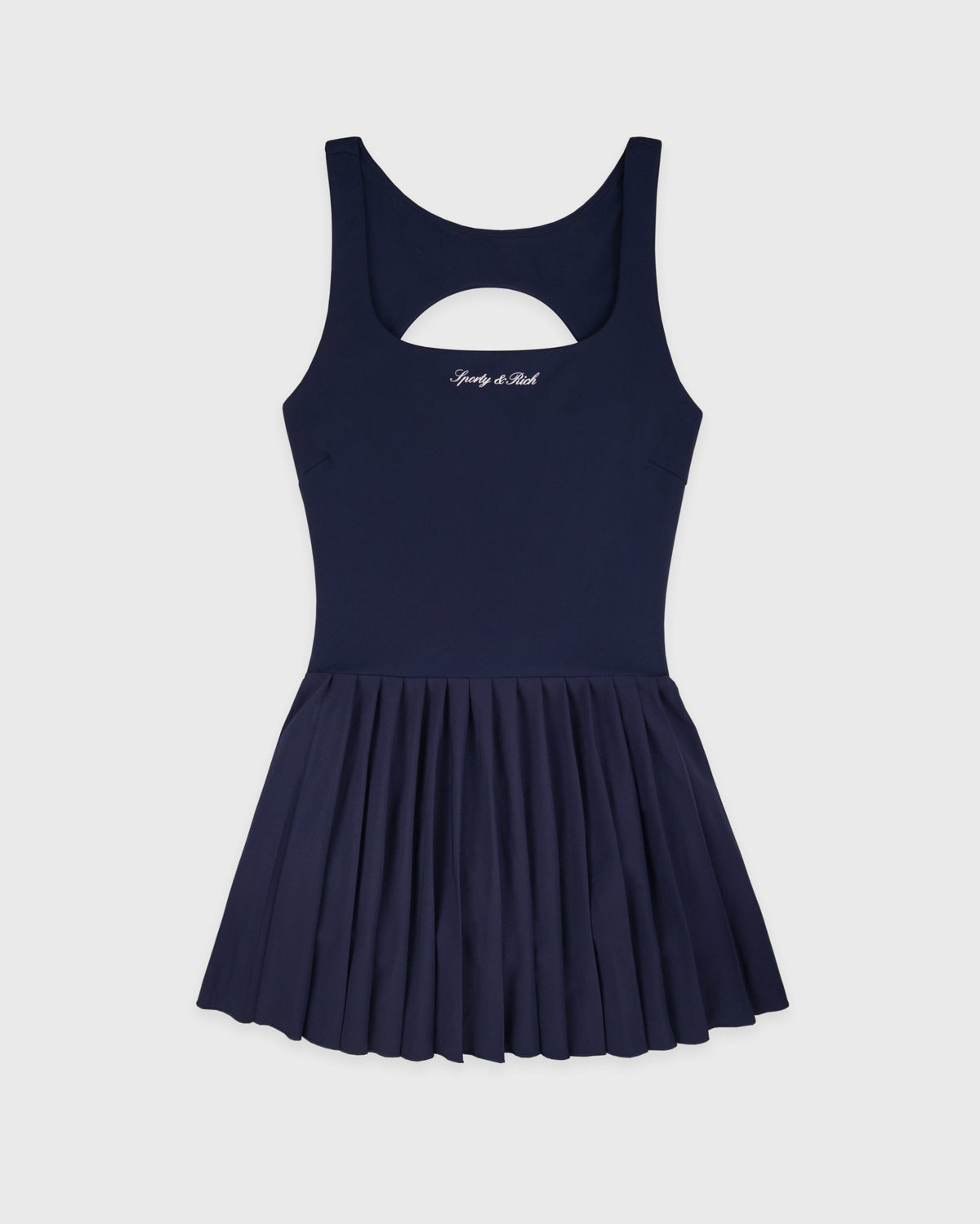Sporty & Rich Signature Logo Court Dress - Navy/White