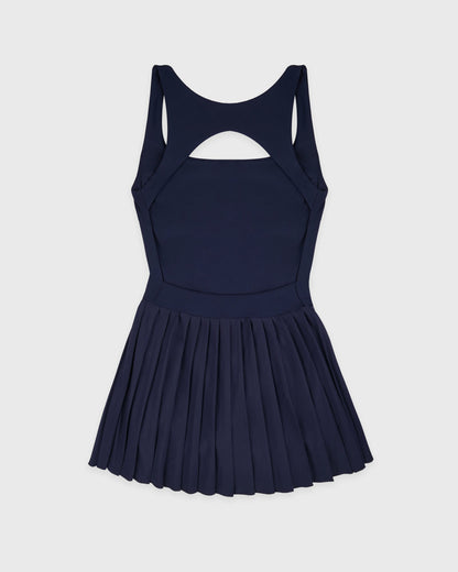 Sporty & Rich Signature Logo Court Dress - Navy/White