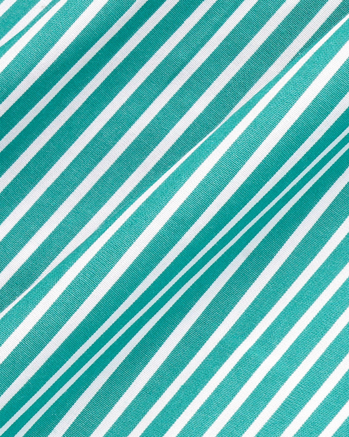 Sporty & Rich Signature Logo Poplin Skirt - Amalfi Green Striped/White