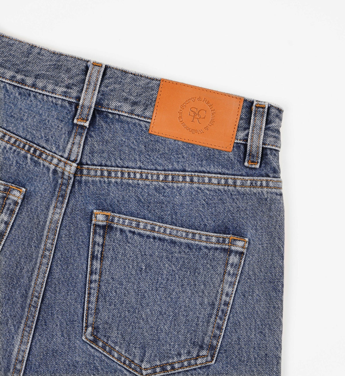 Sporty & Rich Vintage Fit Straight Leg Denim - Medium Blue