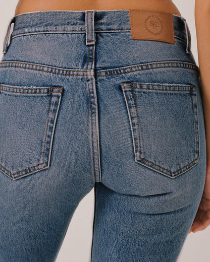 Sporty & Rich Vintage Fit Straight Leg Denim - Medium Blue