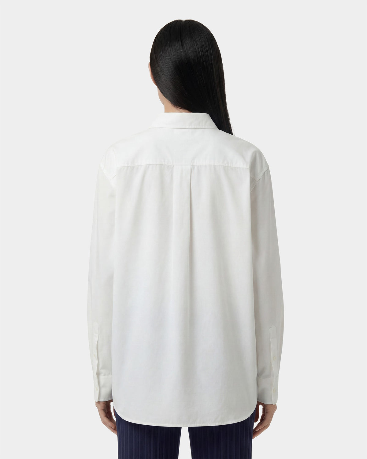 Sporty & Rich NY Crest Oversized Shirt - White/Navy