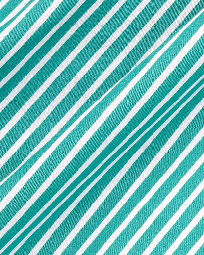 Sporty & Rich NY Crest Oversized Shirt - Amalfi Green Striped