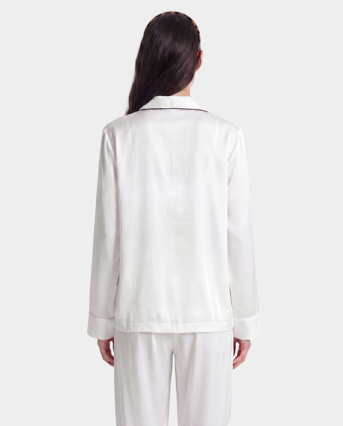 Sporty & Rich Signature NY Pyjama Shirt - White