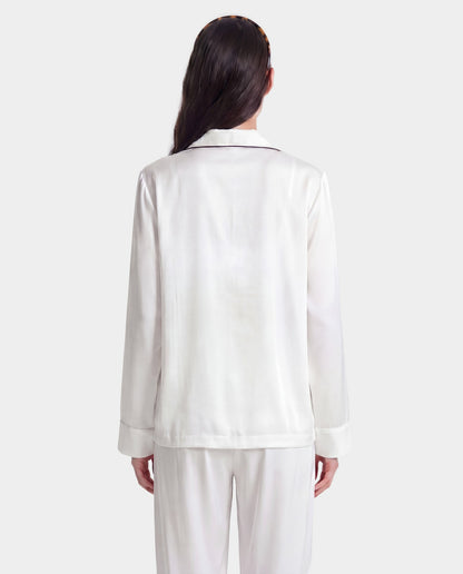 Sporty & Rich Signature NY Pyjama Shirt - White