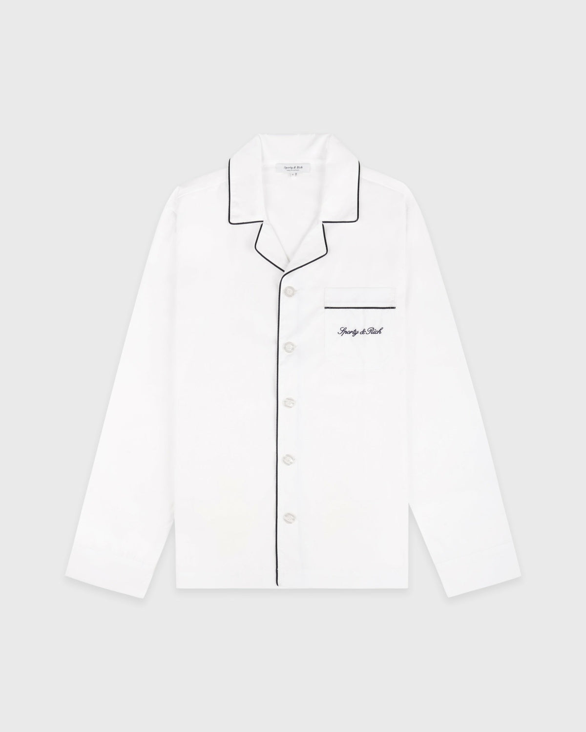 Sporty & Rich Signature NY Pyjama Shirt - White
