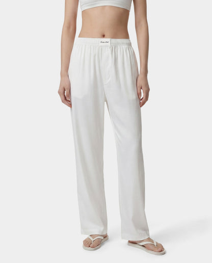Sporty & Rich Signature NY Pyjama Pants - White