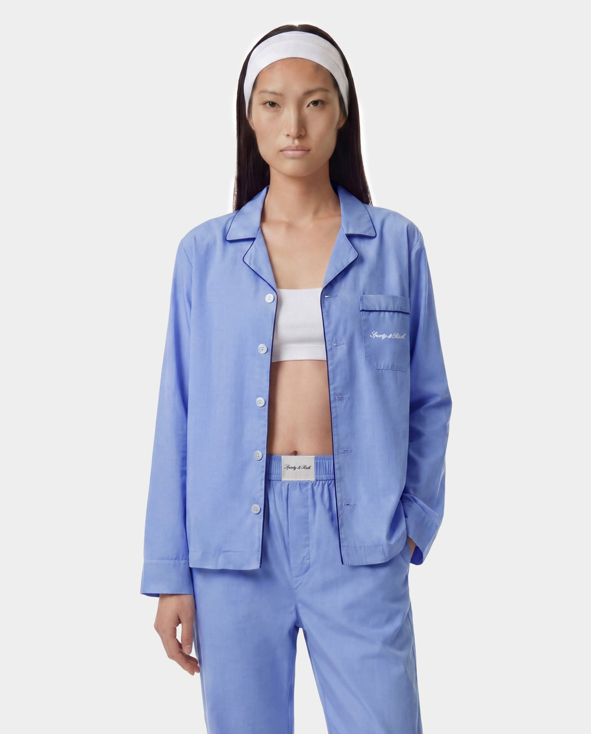 Sporty & Rich Signature NY Pyjama Shirt - Softee