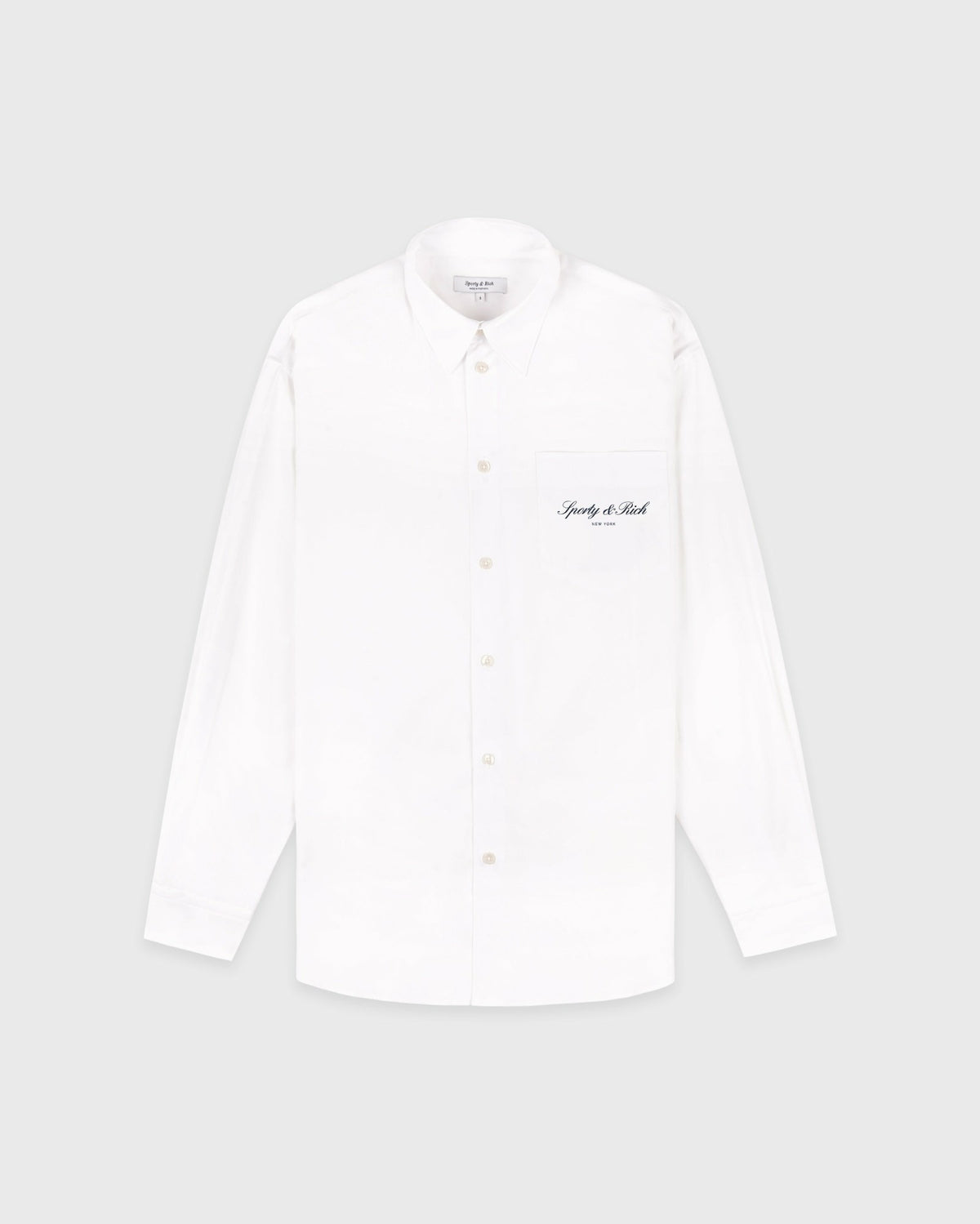 Sporty & Rich Signature NY Oversized Shirt - White