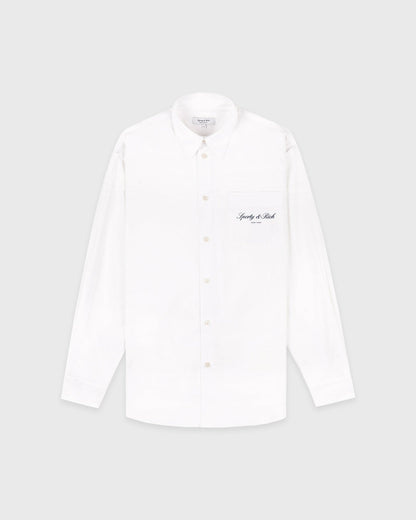 Sporty & Rich Signature NY Oversized Shirt - White
