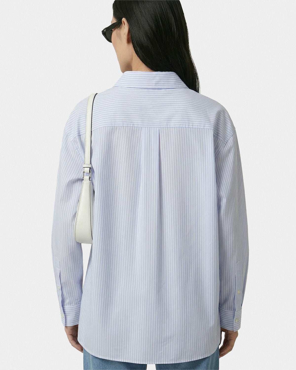 Sporty & Rich SRC Oversized Shirt - Blue Striped