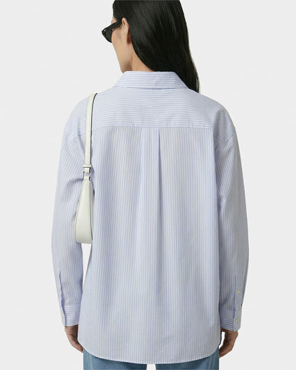 Sporty & Rich SRC Oversized Shirt - Blue Striped