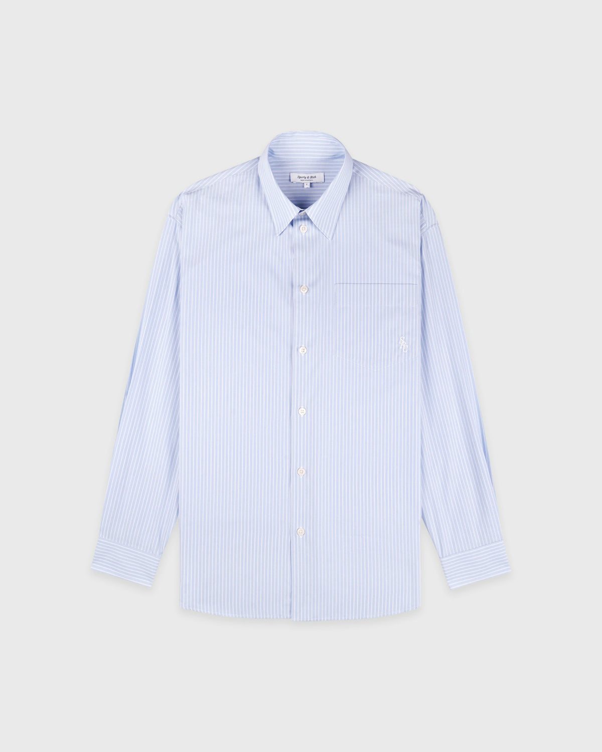 Sporty & Rich SRC Oversized Shirt - Blue Striped