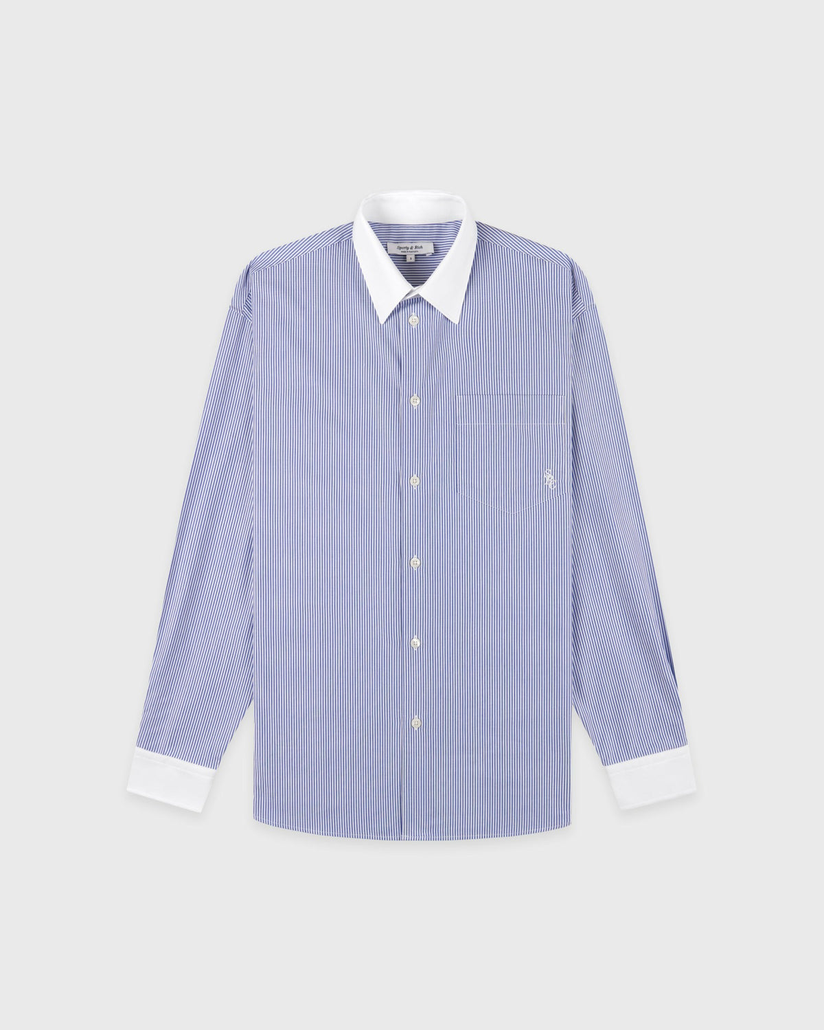 Sporty & Rich SRC Oversized Shirt - Navy Stripe