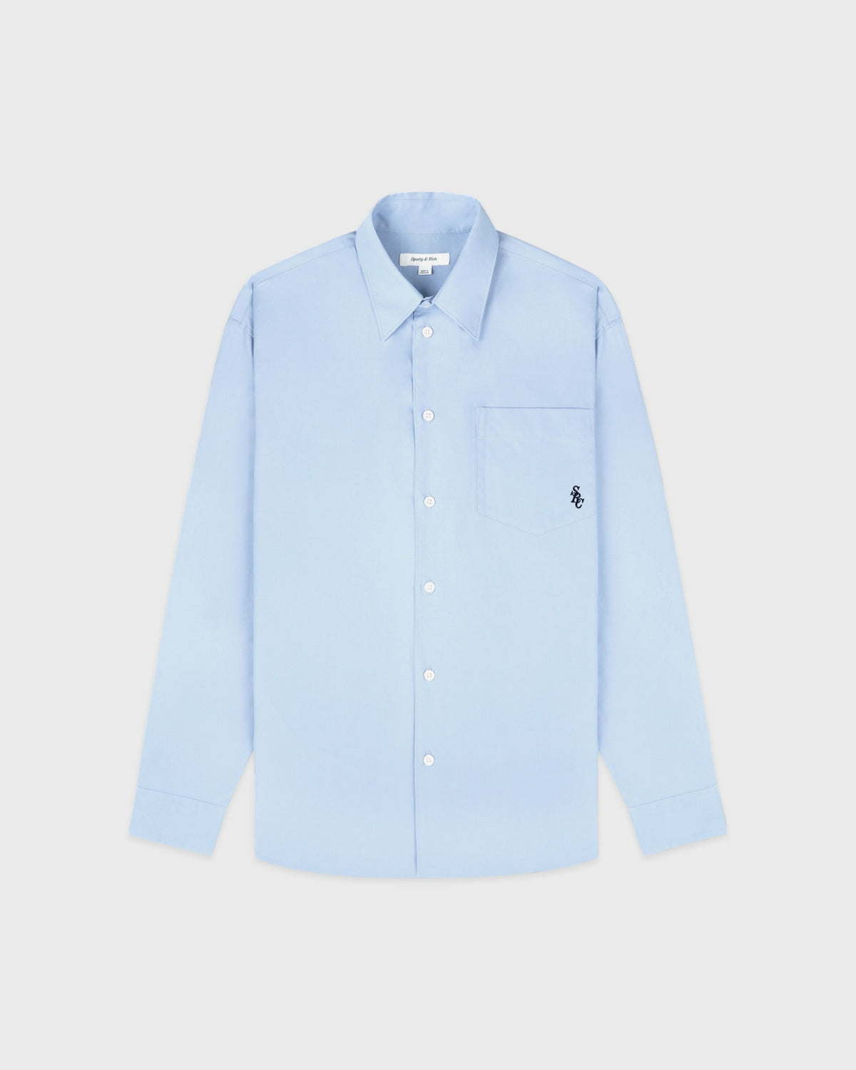Sporty & Rich SRC Oversized Shirt - Ciel/Navy