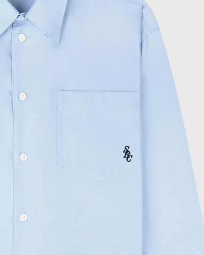 Sporty & Rich SRC Oversized Shirt - Ciel/Navy