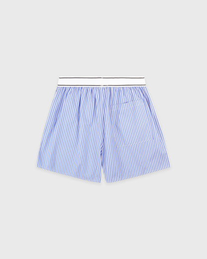 Sporty & Rich Serif Logo Boxer - Navy Stripe