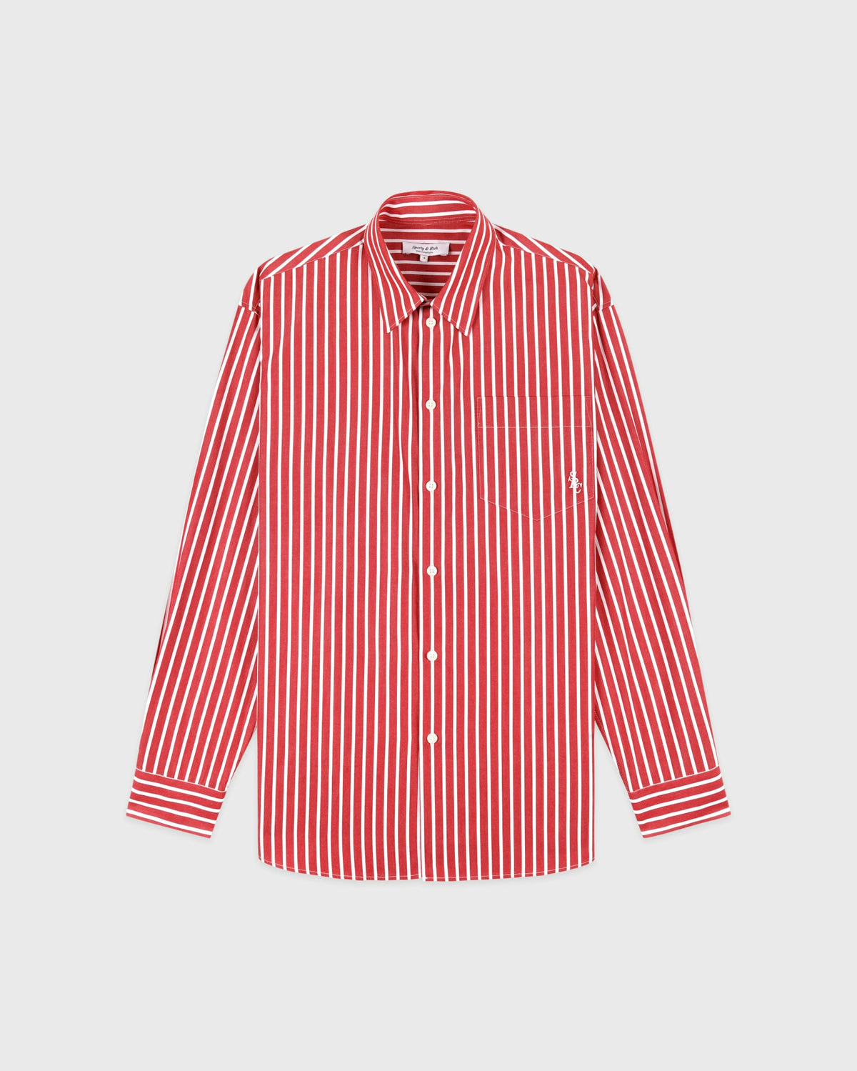 Sporty & Rich SRC Oversized Shirt - Ruby Stripe