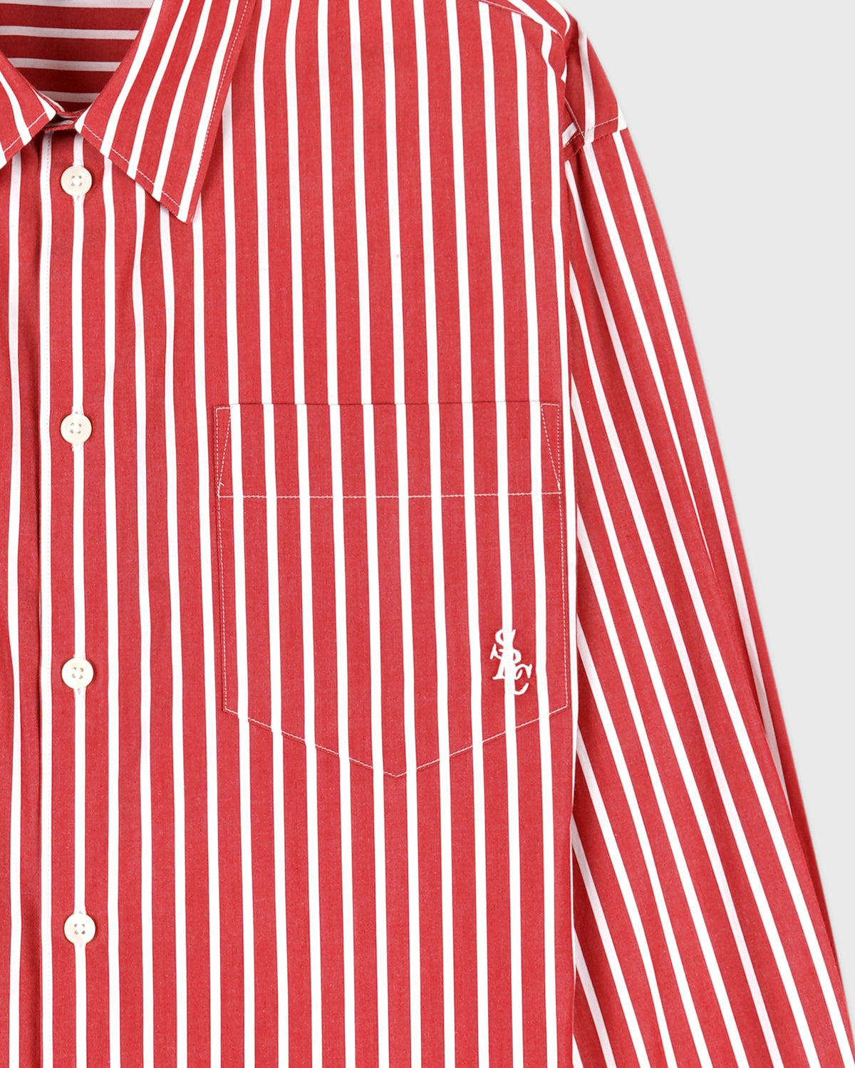 Sporty & Rich SRC Oversized Shirt - Ruby Stripe
