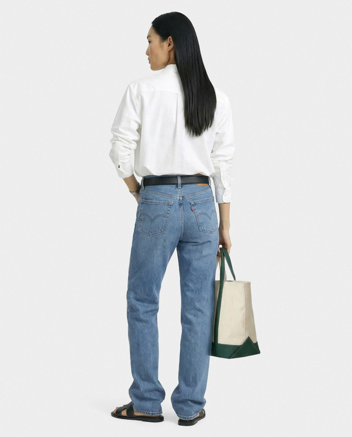Sporty & Rich SRC Oversized Shirt - White/Navy