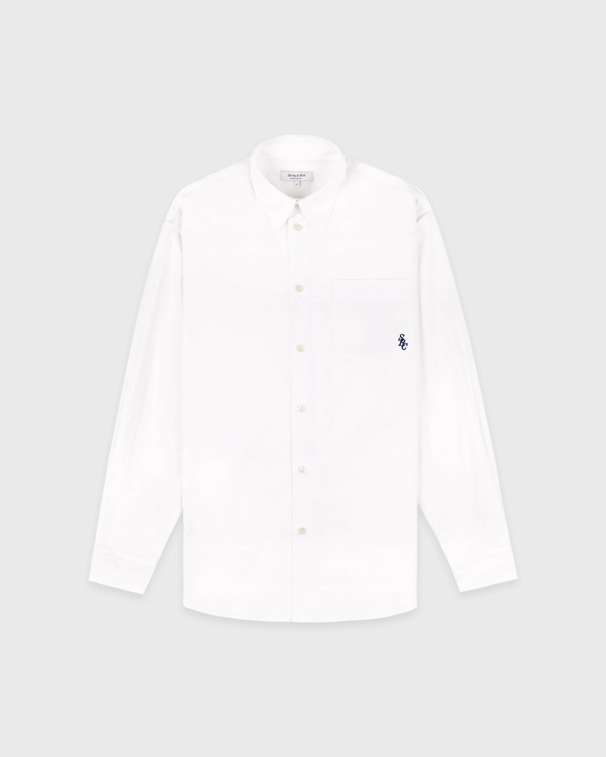 Sporty & Rich SRC Oversized Shirt - White/Navy