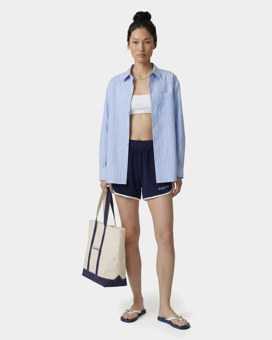 Sporty & Rich SRC Oversized Shirt - Ciel Stripe