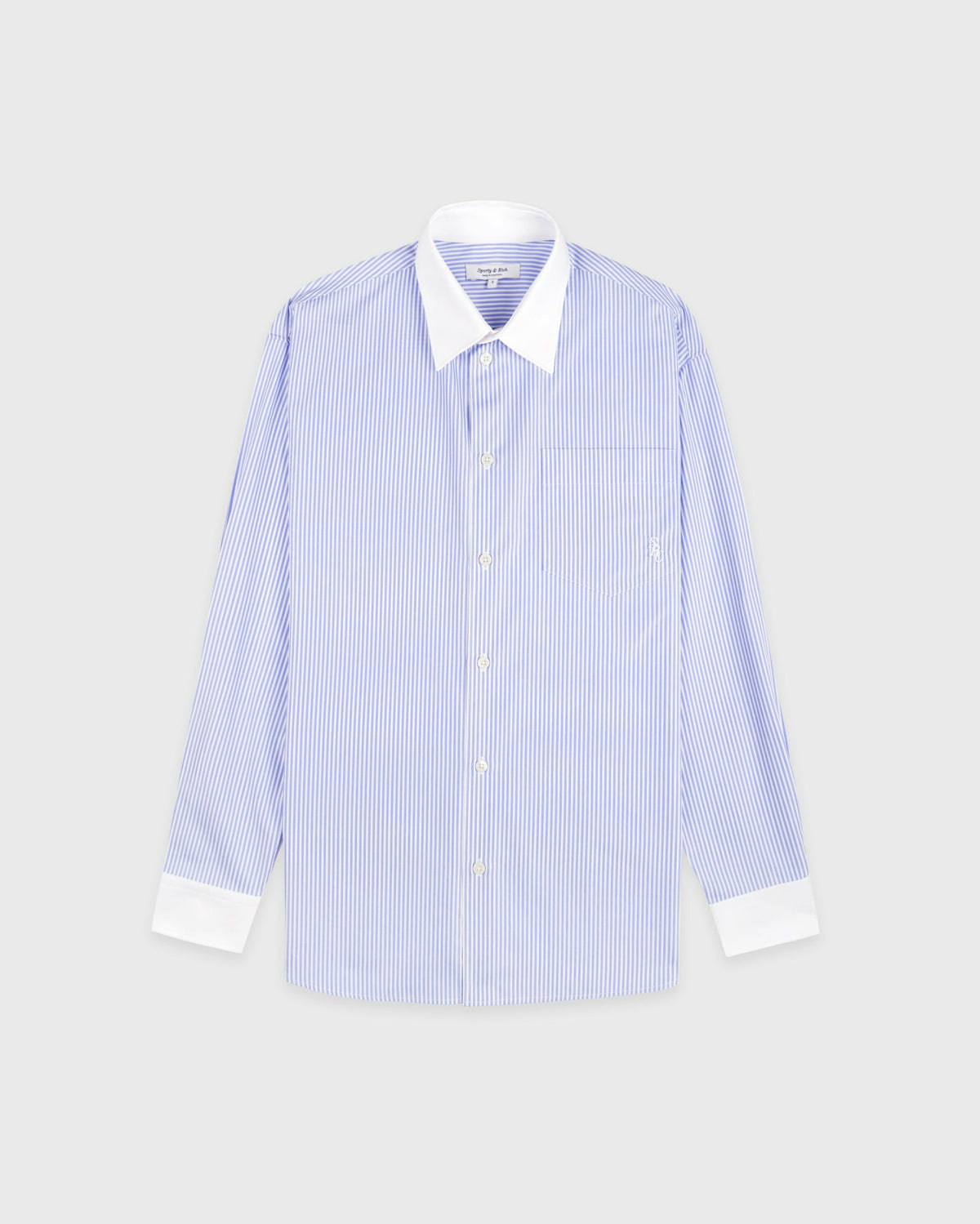 Sporty & Rich SRC Oversized Shirt - Blue Striped