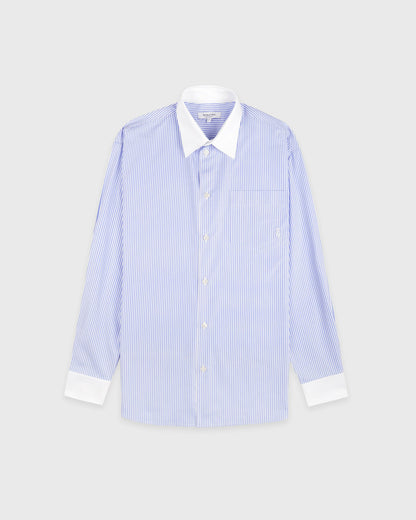 Sporty & Rich SRC Oversized Shirt - Blue Striped