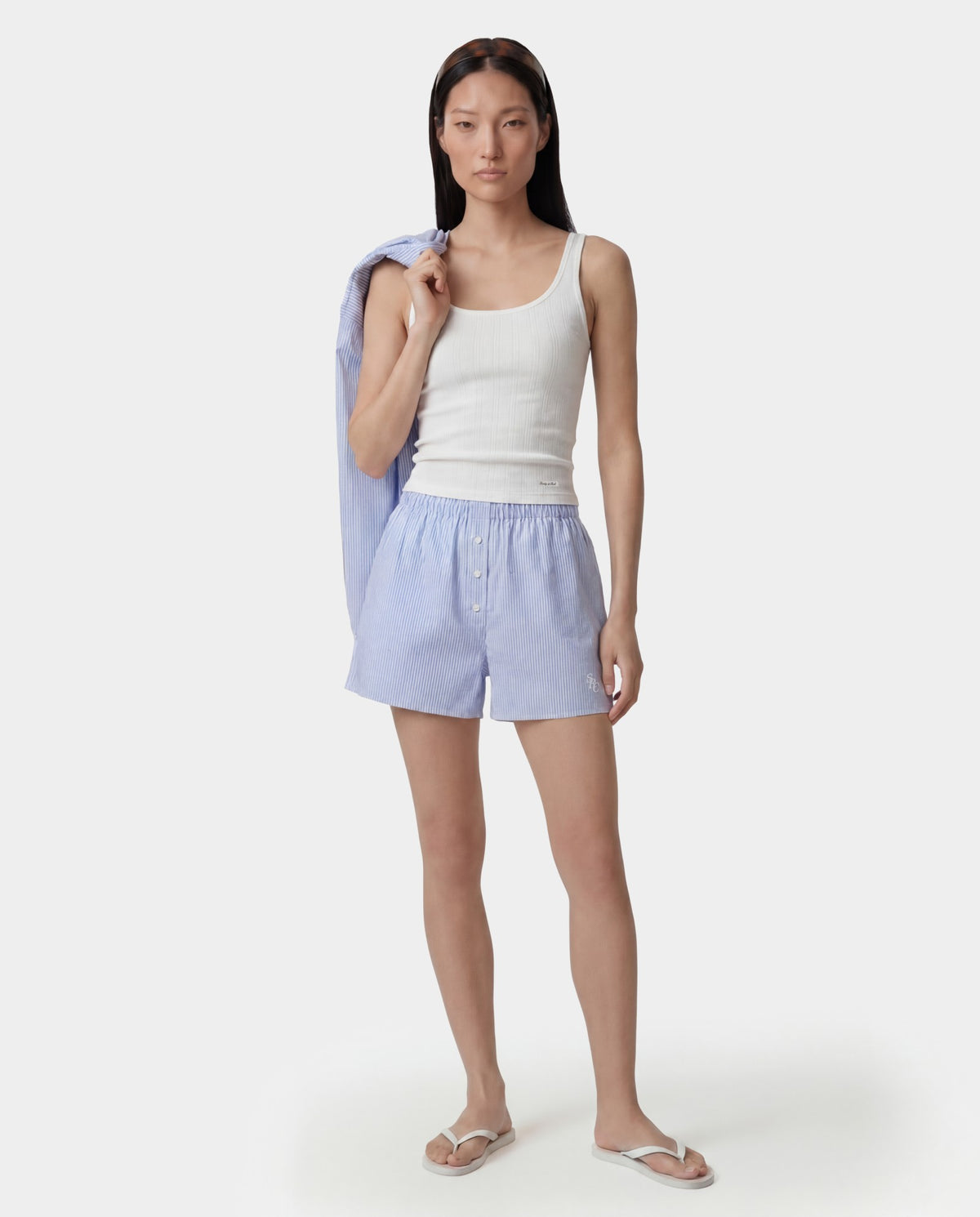 Sporty & Rich SRC Mini Boxer - Blue Striped