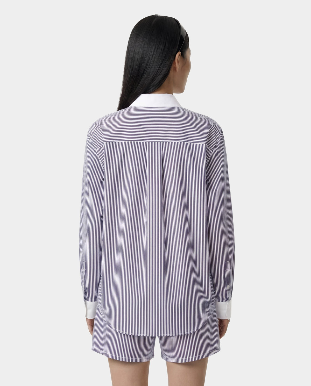 Sporty & Rich SRC Oversized Shirt - Navy Stripe