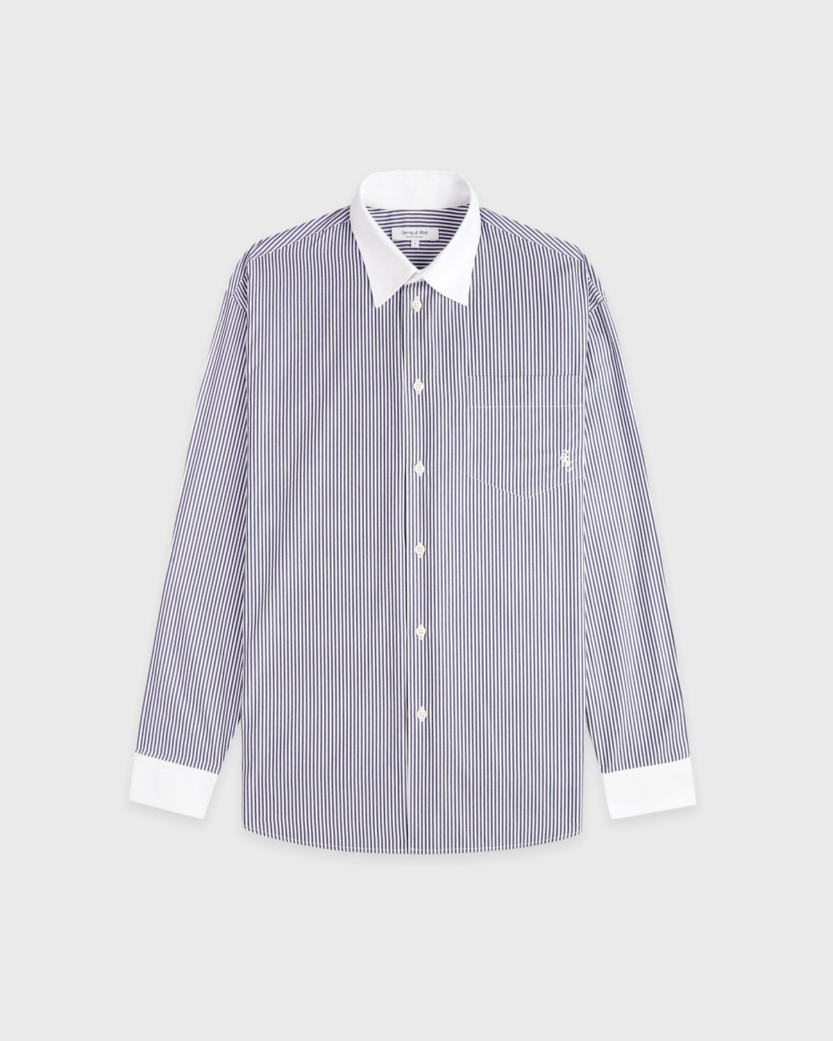 Sporty & Rich SRC Oversized Shirt - Navy Stripe