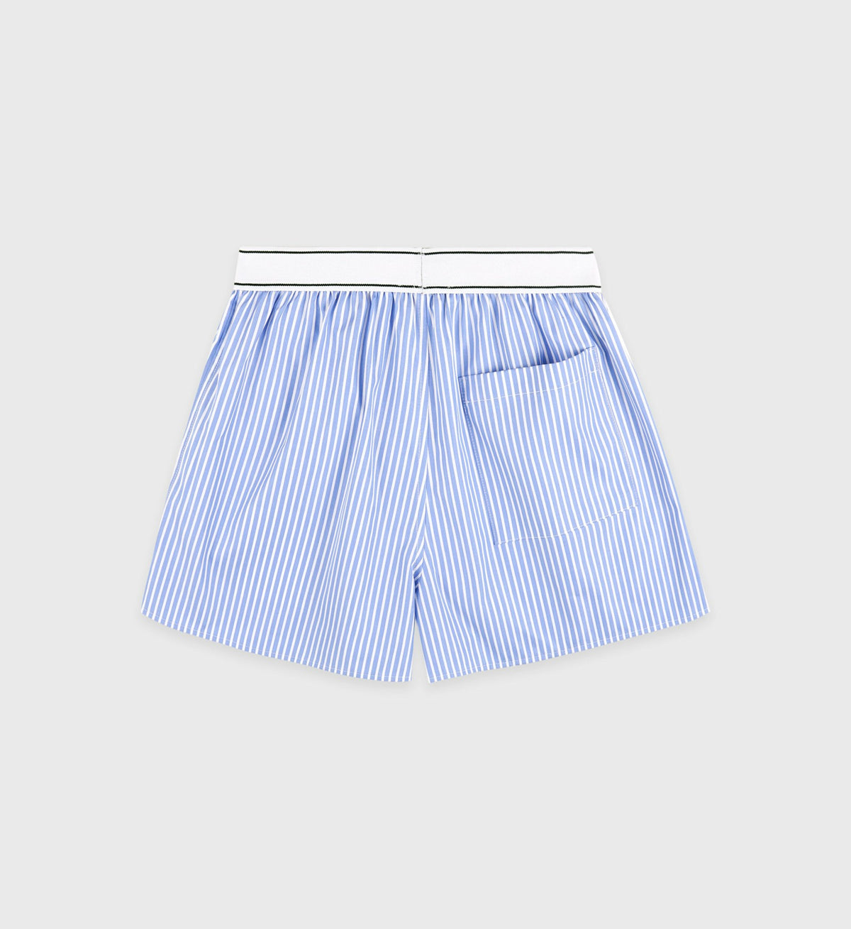 Sporty & Rich Italic Logo Boxer Short - Light Blue Striped