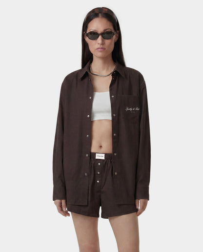Sporty & Rich Signature NY Oversized Shirt - Cioco