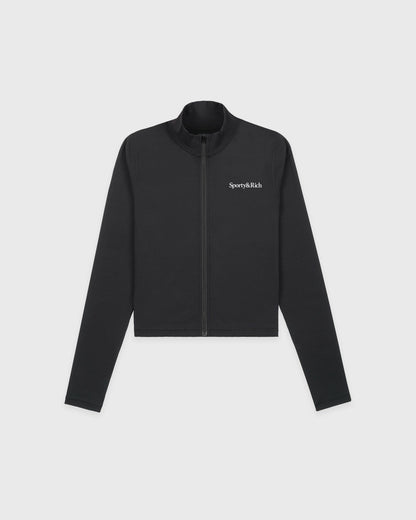 Sporty & Rich Serif Logo Sports Jacket - Carbon