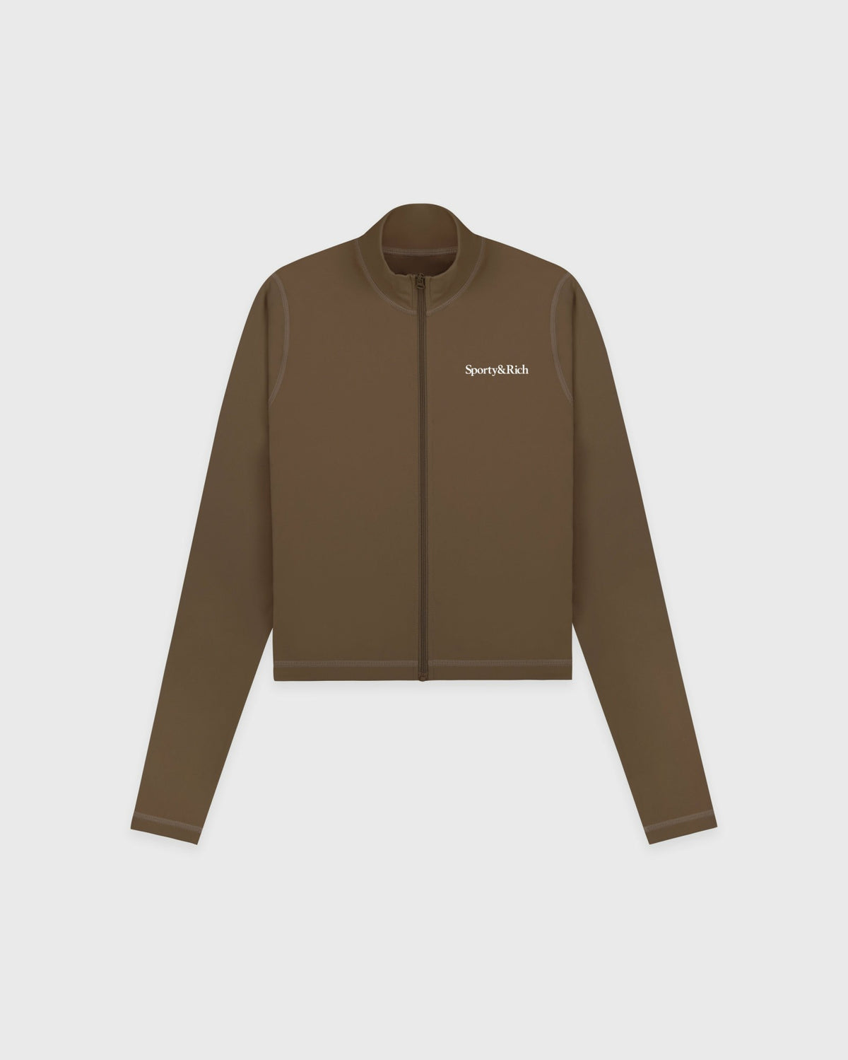 Sporty & Rich Serif Logo Sports Jacket - Sand