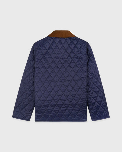 Sporty & Rich NY Crest Nylon Quilted Jacket - Navy/Tan