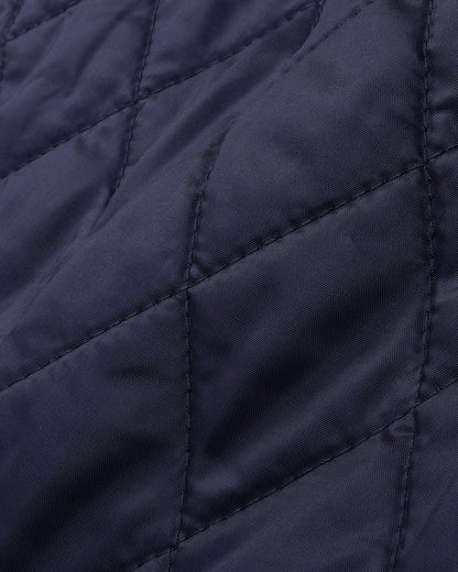 Sporty & Rich NY Crest Nylon Quilted Jacket - Navy/Tan