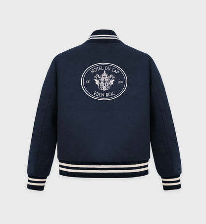 Sporty & Rich Eden Crest Varsity Jacket Women - Navy/White
