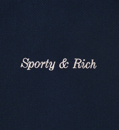 Sporty & Rich Eden Crest Varsity Jacket Women - Navy/White