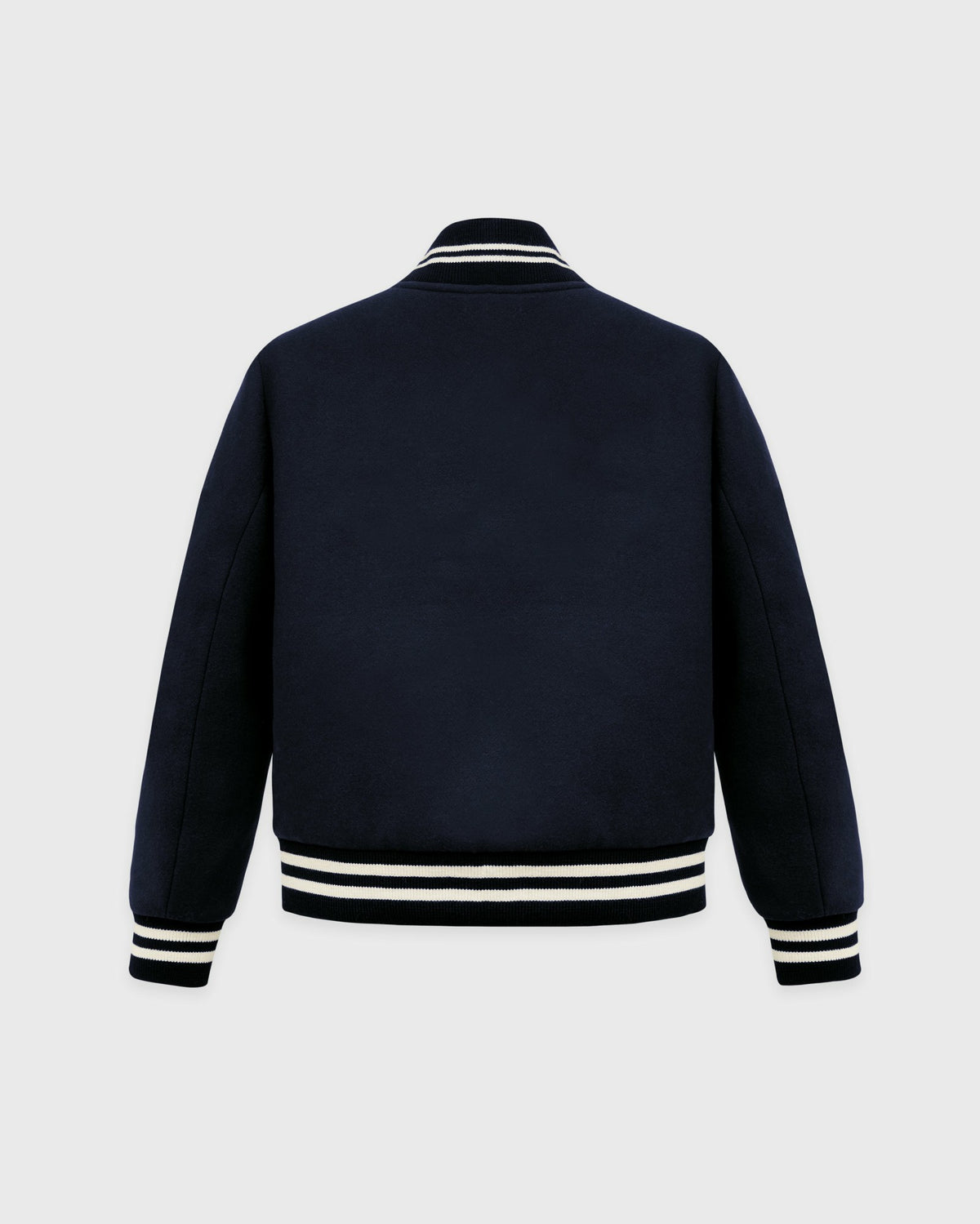 Sporty & Rich BH Crest Wool Varsity Jacket - Navy/White