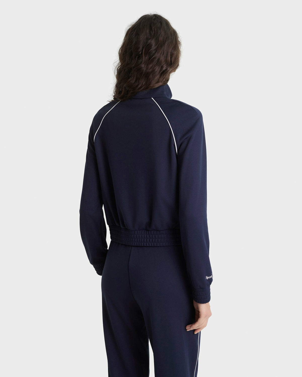 Sporty & Rich Heritage Yankees Serif Retro Track Jacket - Navy/White